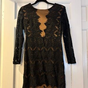 Elegant Black Lace Dress